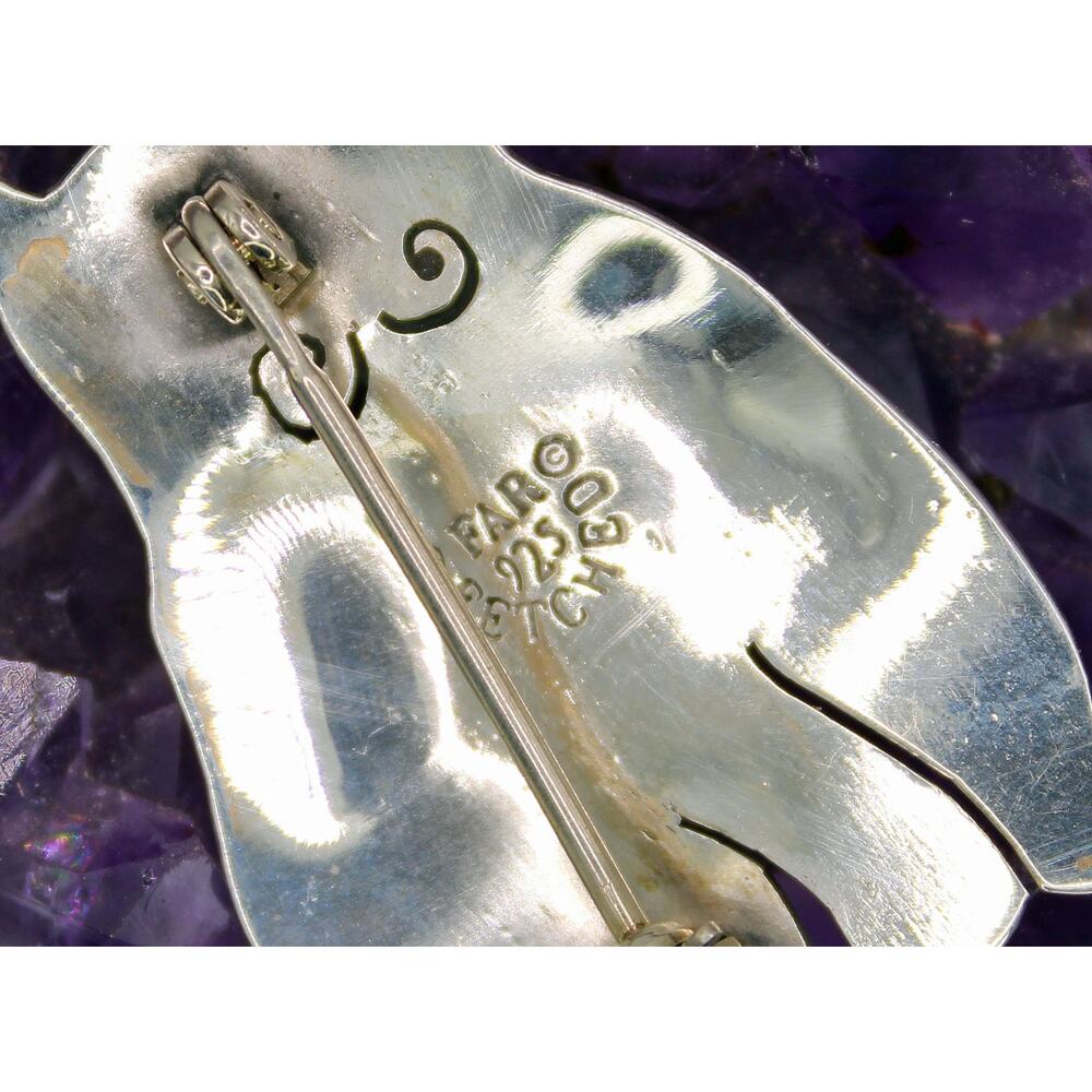 Far Fetched Sterling Silver Distinguished Cat Brooch View 3